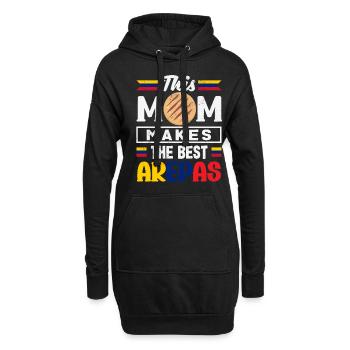 Arepas Colombien Venezuela Nourriture - Sweat-shirt à capuche long Femme - noir - Devant