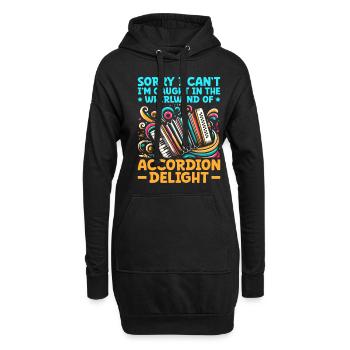 Tut mir leid, dass ich nicht kann, dass ich im Wirbelwind von Accor gefangen bin - Hoodie-Kleid - Schwarz - Vorne