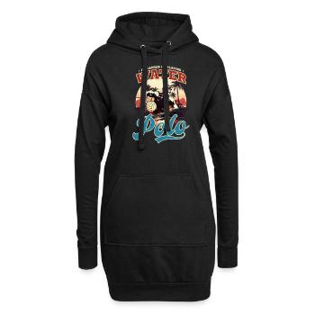 Water-polo Vintage Retro Sunset - Sweat-shirt à capuche long Femme - noir - Devant