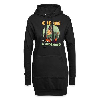 Landschaftsgärtner Kaffee Dann Gartenarbeit - Hoodie-Kleid - Schwarz - Vorne