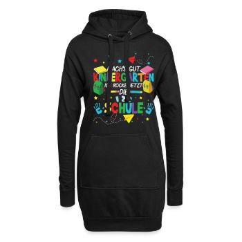 Prends soin de la maternelle Je suis à l’école maintenant - Sweat-shirt à capuche long Femme - noir - Devant
