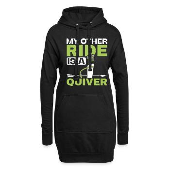 My Other Ride is a Quiver - Bogenschütze Bogen - Hoodie-Kleid - Schwarz - Vorne