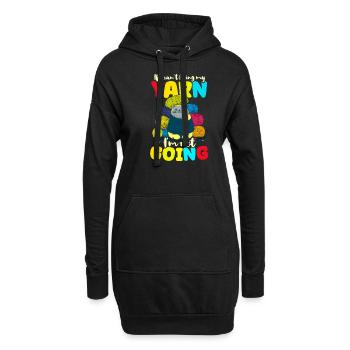 Le crochet ne peut pas apporter le fil ne viendra pas - Sweat-shirt à capuche long Femme - noir - Devant