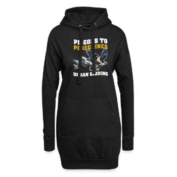 Observation urbaine des oiseaux des pigeons aux pèlerins : City Bir - Sweat-shirt à capuche long Femme - noir - Devant