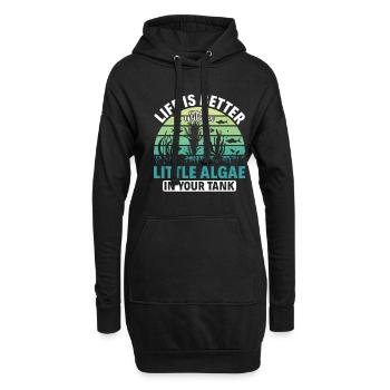 Life is better with Algae - Aquascaping Aquarium - Hoodie Dress - black - Front