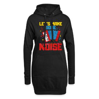 Accordéon Polka musique cadeau - Sweat-shirt à capuche long Femme - noir - Devant