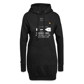 Elektrotechnik Murphys Gesetz Ohms Gesetz - Hoodie-Kleid - Schwarz - Vorne