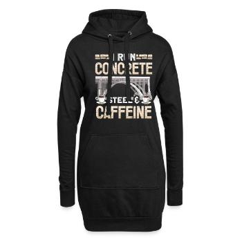 Brückenbau Und Brückeningenieur - Hoodie-Kleid - Schwarz - Vorne
