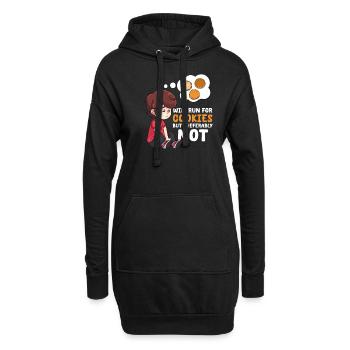 Cookie Lover courra pour les cookies mais de préférence N - Sweat-shirt à capuche long Femme - noir - Devant