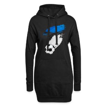 Drapeau de l’Estonie de football - Sweat-shirt à capuche long Femme - noir - Devant