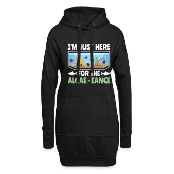 I'm just here for the Algae-eance - Aqua Scape - Hoodie Dress - black - Front