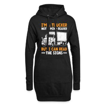 Trucker Fahren Papa Trucker Vater LKW-Fahrer - Hoodie-Kleid - Schwarz - Vorne