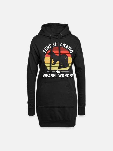 Frettchenliebhaber-besitzer - Hoodie-Kleid - Schwarz