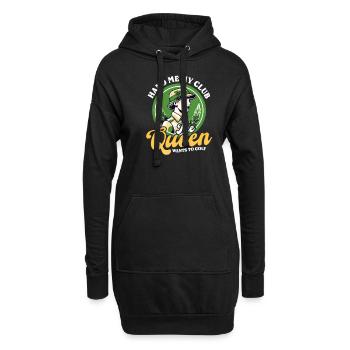 Golfen Mama Hand Meine Club-Königin Will Golf - Hoodie-Kleid - Schwarz - Vorne