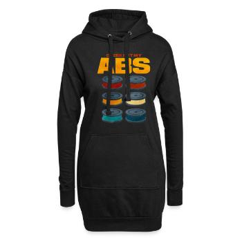 Impression 3D - Sweat-shirt à capuche long Femme - noir - Devant
