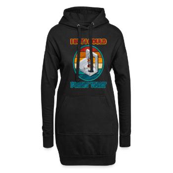 Impression 3D - Sweat-shirt à capuche long Femme - noir - Devant