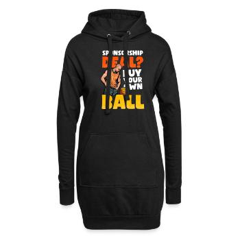 Street Basketball Deal: Kaufen Sie Ihren eigenen Ball - Hoodie-Kleid - Schwarz - Vorne
