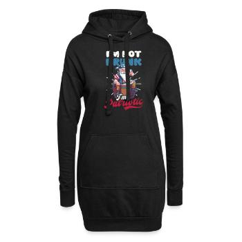 4 juillet American Gnome Not Drunk I’m Patriotic (en anglais seulement) - Sweat-shirt à capuche long Femme - noir - Devant