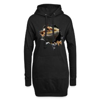 Bearded Dragon - Hoodie-Kleid - Schwarz - Vorne