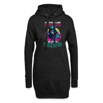 Les amoureux de la Californie vivent en Californie ou à Wron - Sweat-shirt à capuche long Femme - noir - Devant