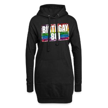 C’est ma naissancegay naissance-gay lgbt gay - Sweat-shirt à capuche long Femme - noir - Devant