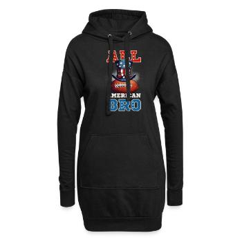 4 Juillet Football All American Bro - Sweat-shirt à capuche long Femme - noir - Devant