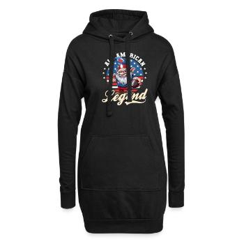 4. Juli Fußball All American Legend - Hoodie-Kleid - Schwarz - Vorne