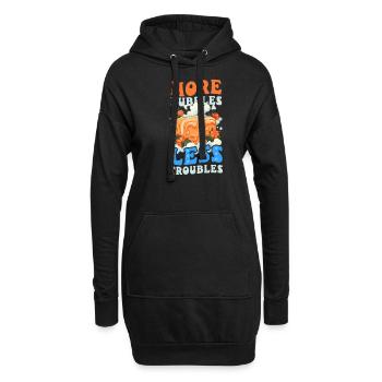 Fabrication de savon, plus de bulles, moins de problèmes - Sweat-shirt à capuche long Femme - noir - Devant