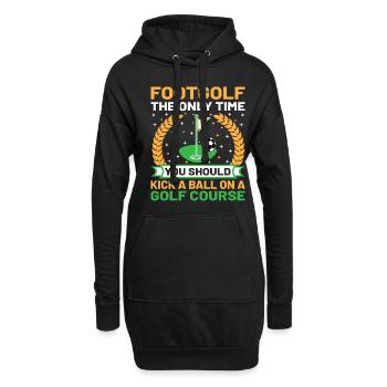 Footgolf Player Foot Golf Footgolfers Foot spielen - Hoodie-Kleid - Schwarz - Vorne