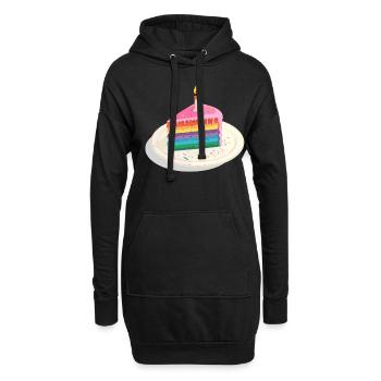 Anniversaire Naissancegay Naissance-gay Gay Gay - Sweat-shirt à capuche long Femme - noir - Devant