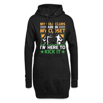 Footgolf Player Foot Golf Footgolfers Foot spielen - Hoodie-Kleid - Schwarz - Vorne