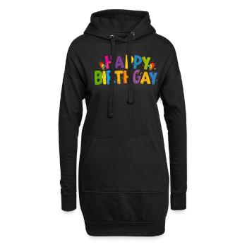 Anniversaire Naissancegay Naissance-gay Gay Gay - Sweat-shirt à capuche long Femme - noir - Devant