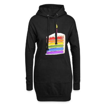 Anniversaire Naissancegay Naissance-gay Gay Gay - Sweat-shirt à capuche long Femme - noir - Devant