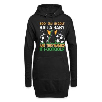 Footgolf Player Foot Golf Footgolfers Foot spielen - Hoodie-Kleid - Schwarz - Vorne