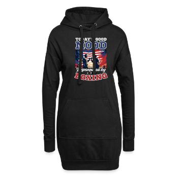 Boxen Gute Laune beim Boxen - Hoodie-Kleid - Schwarz - Vorne