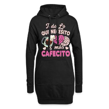 Les amateurs de Cafecito seront ravis - Sweat-shirt à capuche long Femme - noir - Devant