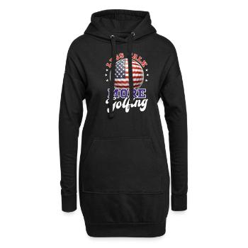 4. Juli Golf Weniger Reden Mehr Golfen - Hoodie-Kleid - Schwarz - Vorne