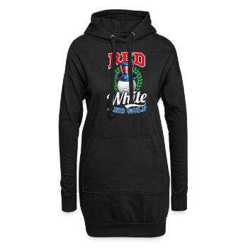 4. Juli Golf Rot Weiß Und Golf - Hoodie-Kleid - Schwarz - Vorne