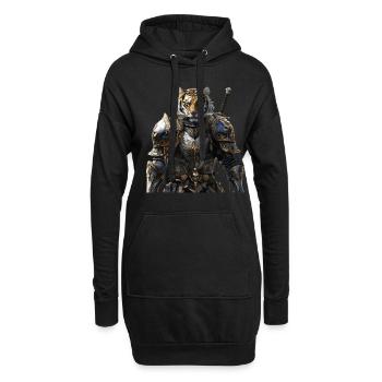 Tiger Knight Moyen Âge - Sweat-shirt à capuche long Femme - noir - Devant
