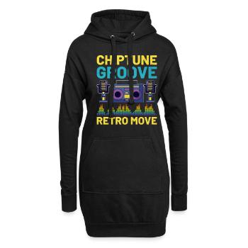 Chiptune Music Lover Groove zu den Bleeps und Bloo - Hoodie-Kleid - Schwarz - Vorne