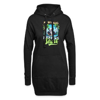 Panda offizielles Nickerchen-Outfit - Hoodie-Kleid - Schwarz - Vorne