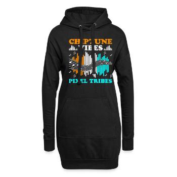 Chiptune Music Lover Groove zu den Bleeps und Bloo - Hoodie-Kleid - Schwarz - Vorne