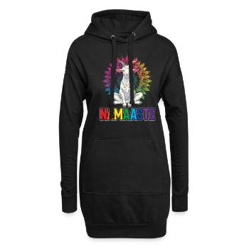 Ziegen-yoga-meditation, Yoga-kurs, Yoga - Hoodie-Kleid - Schwarz - Vorne