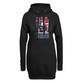 4. Juli Lacrosse All American Bro - Hoodie-Kleid - Schwarz - Vorne