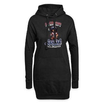 4. Juli Lacrosse ist nicht nur ein Sport - Hoodie-Kleid - Schwarz - Vorne