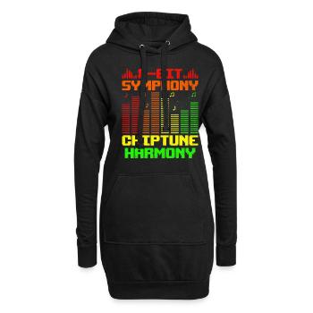 Chiptune Music Lover Groove zu den Bleeps und Bloo - Hoodie-Kleid - Schwarz - Vorne