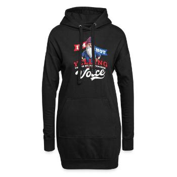 4. Juli Sportlehrer schreit keinen Stimmzwerg - Hoodie-Kleid - Schwarz - Vorne