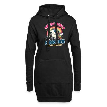 Roller Derby : faites-le plus fort et plus vite - Sweat-shirt à capuche long Femme - noir - Devant