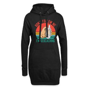 Géocaching Géocache Géocacher Funny Geocacher Sayi - Sweat-shirt à capuche long Femme - noir - Devant