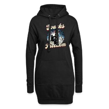 Le joueur de ligne patriotique Sparks of Freedom - Sweat-shirt à capuche long Femme - noir - Devant